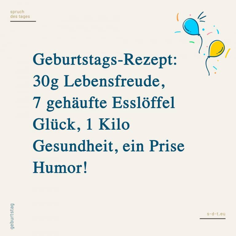 Lustige Geburtstagssprüche Spruch des Tages