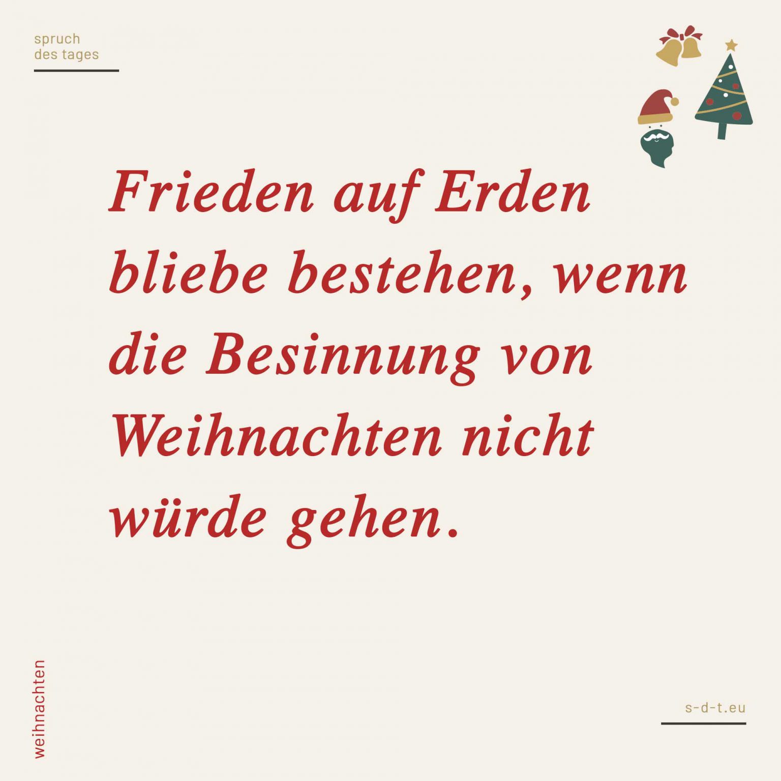 Weihnachten Spruch des Tages