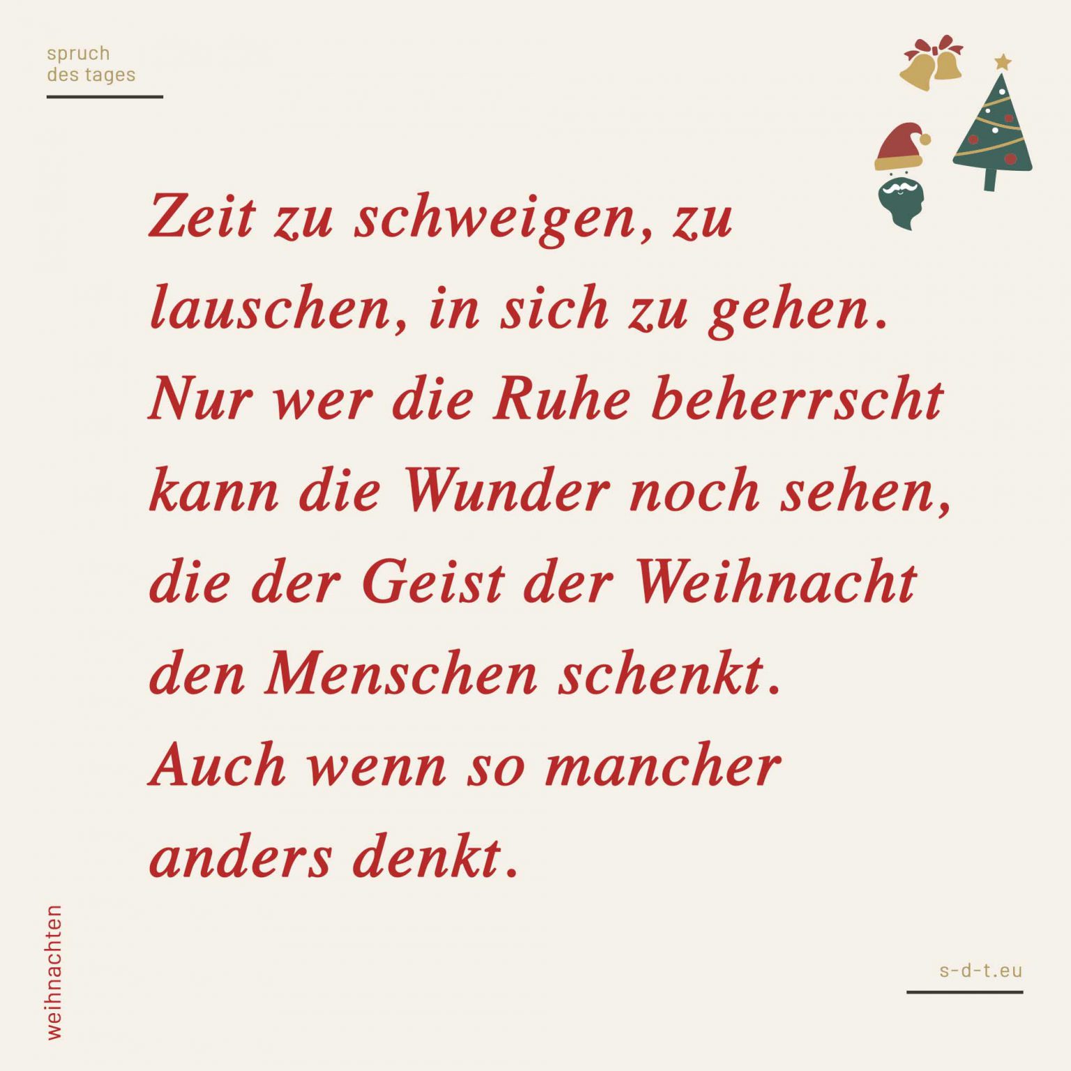 Weihnachten Spruch des Tages