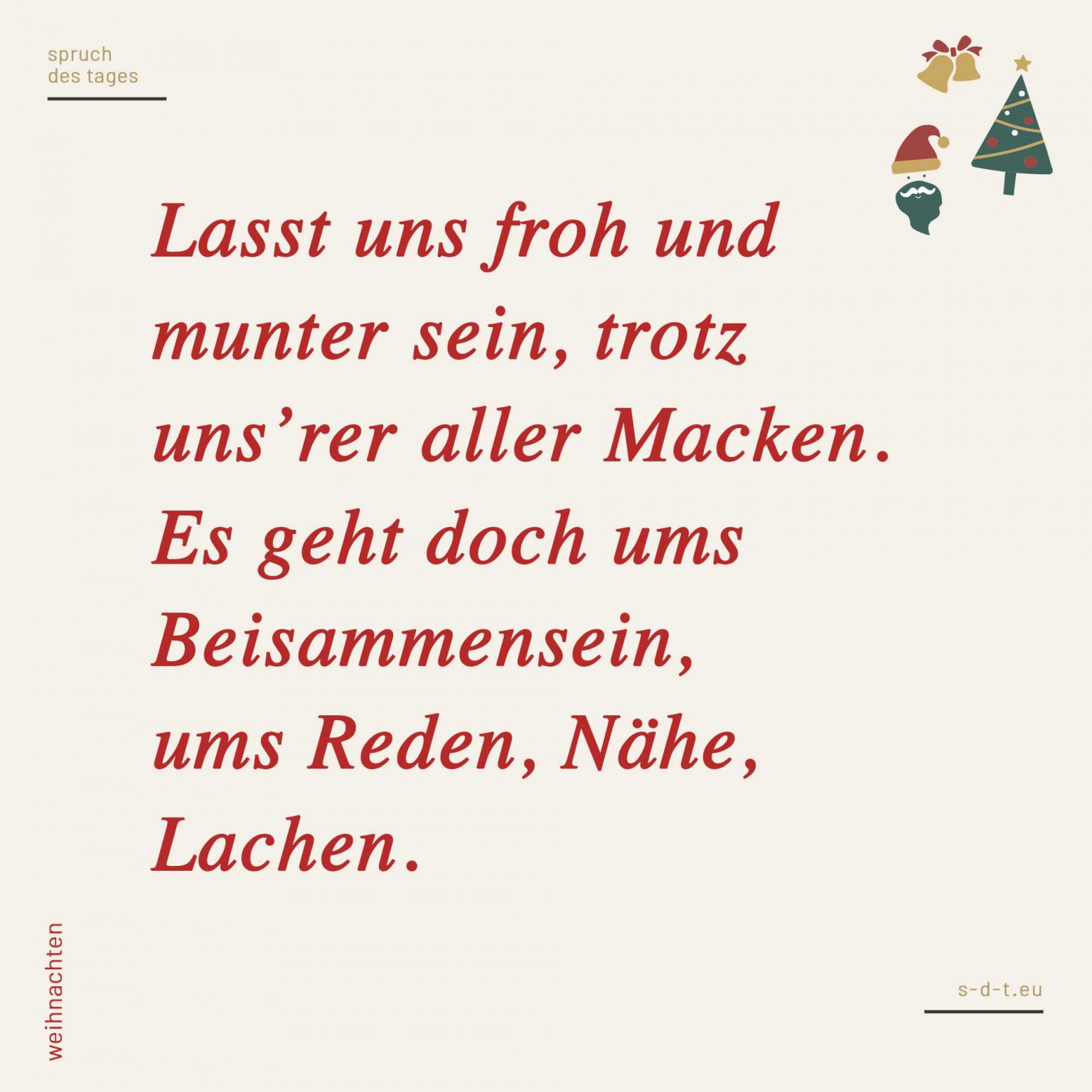 Weihnachten - Spruch des Tages